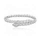 Armbandmaterial: Legierung und Strass. Unsere silbernen Armreifen sind alle umweltfreundlich, nicht allergisch, bleifreies Nickel, exquisite Politur und dicke Beschichtungstechniken lassen die Silber-Armreifen für Frauen nie verfärben und bleiben für immer atemberaubend.