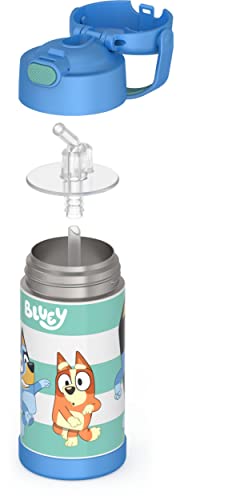 THERMOS-FUNTAINER-12-Ounce-Stainless-Steel-Vacuum-Insulated-Kids-Straw-Bottle-Bluey