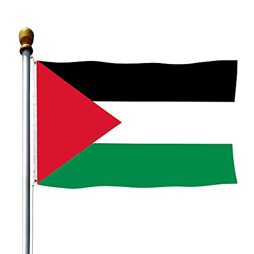 3x5 Ft Palestine Flag Large 90 x 150cm Flag Of Palestinian 2 Brass Grommets Palestine National Flag For Party Festival Procession Celebration Sport Activities Garden Home Indoor Outdoor Decoration