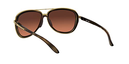Oakley Women's Oo4129 Split Time Aviator Sunglasses, Brown Tortoise/Prizm Brown Gradient, 58 Mm #TOP5