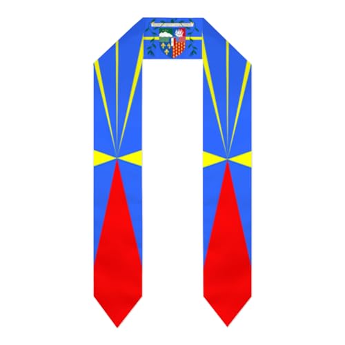 Reunion Island Reunion islanders flag College Graduation Stole Double Sided Shawl Class of Graduates Thickened Sash Scarf for Honor Commencement and High School