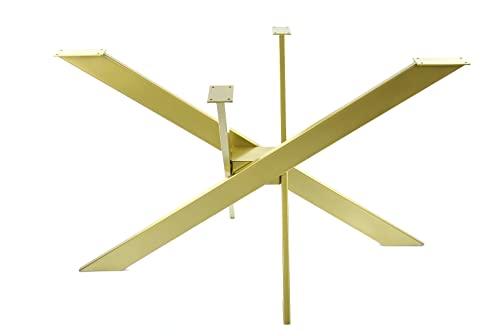 Magnetic Mobel Pieds de Table en métal Orion - Structure en Croix - Cadre de Table Spider - Pieds de Table pour Table à Manger, Table de Travail (d'or, 95x45 cm (Table...