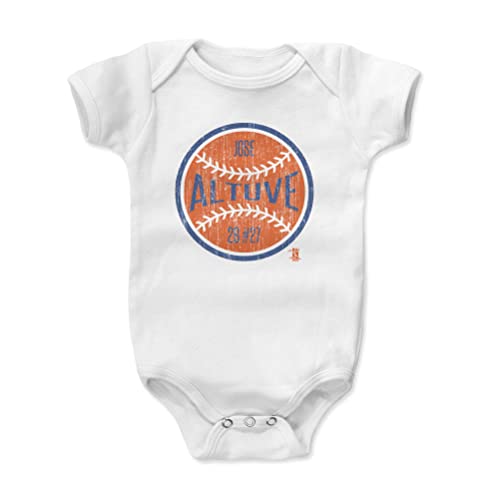 500 LEVEL Jose Altuve Baby Infant One Piece Bodysuit (12-18 Months, White) - Jose Altuve Ball O