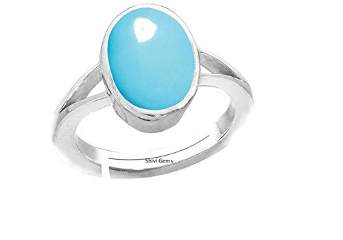 Firoza Turquoise Gemstone Premium Panch dhatu Silver Coated Adjustable Ring 7.25 Ratti 6.59 Carat Gemstone for Men and Women with Lab Certificate (B08RX4D44B) Amazon Price History, Amazon Price Tracker