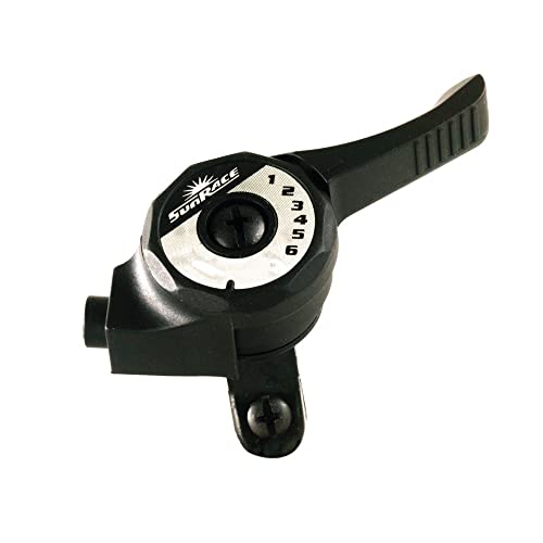 SunRace SLM2T Mountain Bicycle Thumb Shifter - SLM2T (Black - 6-Speed Right)