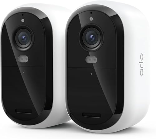 Image of Arlo Essential Security Camera Wireless Outdoor 2K (3rd Gen, 2025 Release) - Battery Power, Person Recognition, Package Detection, Animated Preview, 1-Month Trial of Secure Plan, 2 Cam, White