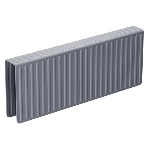 FOSFUKEER - Sella Per Lavandino in Silicone，Protezione Multifunzionale per Lavello da Cucina, Sicura e Durevole, Ideale per Proteggere le Vostre Posate e Vetreria (grigio, Piccolo)
