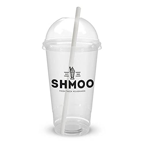 Shmoo Milkshake Large 22fl oz Disposables (Approx. 86 Cups, Lids & Paper Straws)
