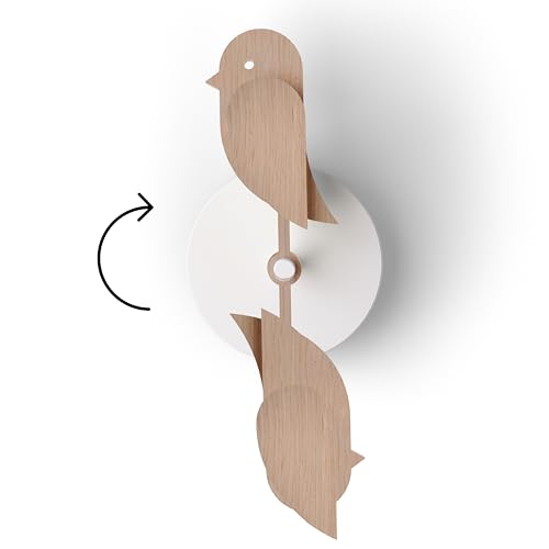 Birdie Design CO2-Monitor für den Innenbereich, Luftqualitätsmessgerät für Zuhause und Büro, fördert Geist (Wood)