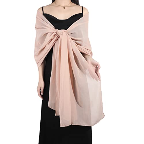 Ladiery Plus Size Chiffon Shawls and Wraps for Evening Party, Women Lightweight Bridal Wedding Shawl Soft Sheer Scarf3