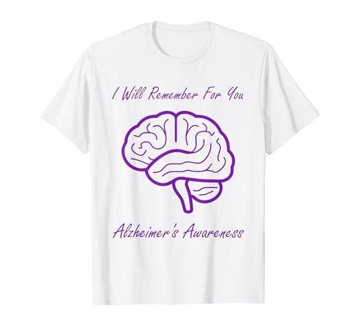 Simple brain I will remember for you alzheimer's awareness Maglietta