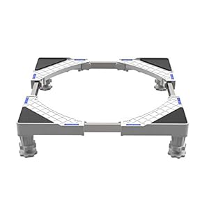 DEWEL Wasmachine onderstel, verstelbare wasmachine sokkel voor koelkast, droger en vriezer (instelbare lengte breedte 43-67 cm, hoogte 10-13 cm)