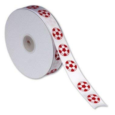 CLUB GREEN PRINTED RIBBON FOOTBALL 20MMX50M BLUE, Fabric, 16.5 x 16.5 x 3.3 cm, 16.5 x 16.5 x 3.3000000000000003 cm
