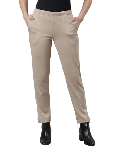 Image of GO COLORS Solid Ultra Warm Kurti Pant for Women | Mid Rise, Warm tech