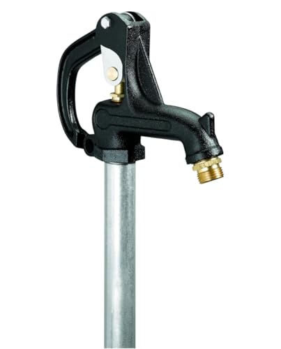 DU-MOST Frost-Free Hydrant 4-Feet Freeze Proof Outdoor Faucet with Corrosion-Resistant Standpipe Lockable Cast Iron Head Leakproof Seal and Easy Maintenance