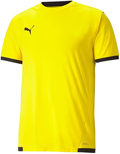 Puma Camiseta Teamliga Hombre, Cyber Yellow-Puma Bl, X-Small Puma Camiseta Teamliga Hombre, Cyber Yellow-Puma Bl, X-Small
