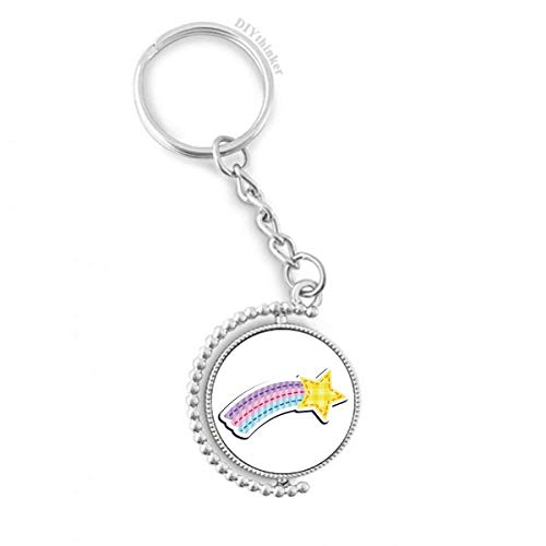 Anneau porte-clés rotatif haute précision Meteor Alien design multicolore