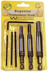 Kaufhof QS-H-09 Hinge Bit Set 3pc Set of VIX Bits with Hex Shanks