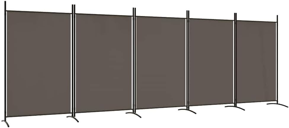 vidaXL vidaXL Room Divider, Folding 3 Panel Room Divider Privacy Screen, Freestanding Wall Divider for Room Separation, Modern Style, Black Fabric