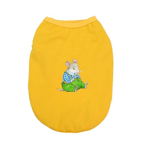 ZSDGBZ イエロー 犬服 春夏 防虫 ドッグウェア タンクトップ 通気性 L 犬用 Tシャツ 涼やか UVカット 柴犬 秋田犬 パジャマ 日焼き防ぐ 脱毛保護 小中大型犬 おしゃれ かわいい 小型犬 中型犬