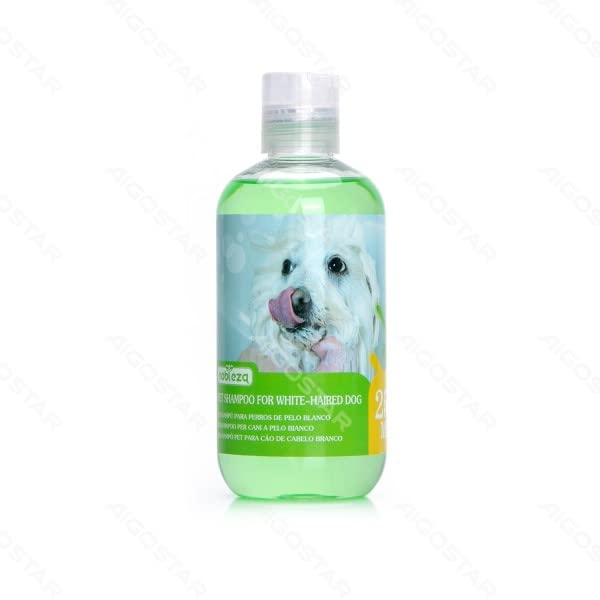  Shampoo Cani Bianchi, Shampoo per Cani Pelo Bianco - eliminare Macchie in Modo Sicuro, No Candeggina o Perossido, Shampoo per Maltese, Bichon e Schnauzer Fragranza Arancio. 3 PEZZI DA250 ML CADAUNO