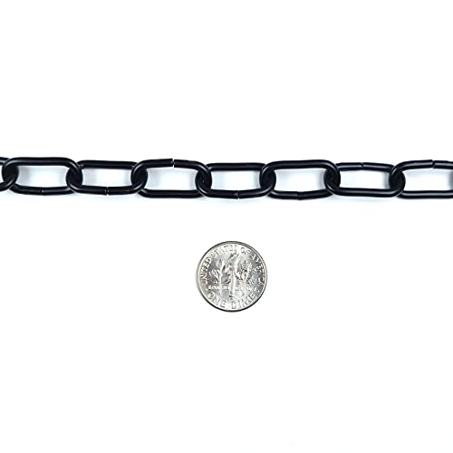 #100 X 10 Ft. Hobby/Craft Oblong Decorator Steel Chain, Black, 0.087" Diameter, 10Ft Length, 13 Lbs Load Capacity #TOP1