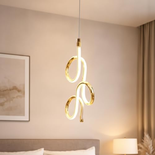 Image of BrightLyt Modern LED Hanging Lights for Living Room /Bedside, Pendant Lights for Ceiling of Kitchen Island, Hanging Lights for Home Decoration /Dining Area /Cafe (Pack of 1)