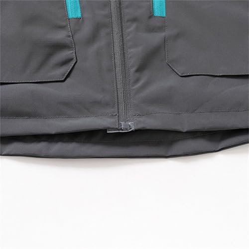 Kids Girls Waterproof Hooded Windbreaker Fall Warmth Thickened Lined Athletic Jackets Windproof Outerwear Coats Pockets4
