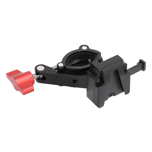 クイックリリース V マウントバッテリークランプ安定した軽量アルミニウム合金ライトスタンド三脚用 V ロックバッテリーアダプター埋め込みゴムパッド付き直径 10 〜 41 Mm のロッド