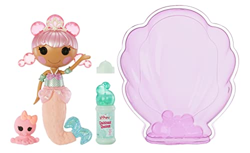 Lalaloopsy Bubbly Mermaid Doll- Laguna Sea Splash & Pet Octopus, Doll's Hair Makes Bubbles & Pet Squirts Water, Shell tub, Bubbles Solution & Reusable Packaging Playhouse, for Ages 3-103, 578963