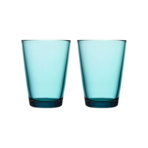 Preisvergleich Produktbild Iittala Kartio Trinkglas - 40cl - seeblau 2-er Set