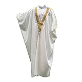 Desert Dress Arab Dress Mens Thobe Saudi Mens Robe Eid Arabic Bisht Coat Imam Sheikh - White