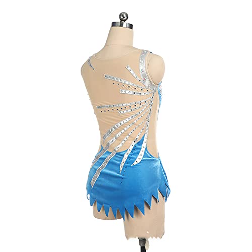 Vestido De Patinação Artística No Gelo Para Crianças, Feminino, Adulto, Com Strass Brilhante, Sem Ma