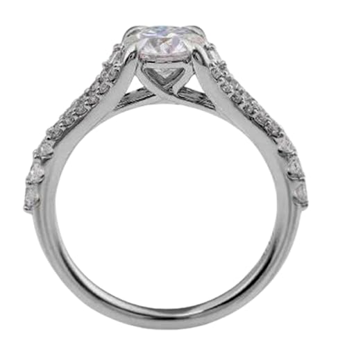 Bague moissanite en argent 925 massif, le cadeau idéal pour femme