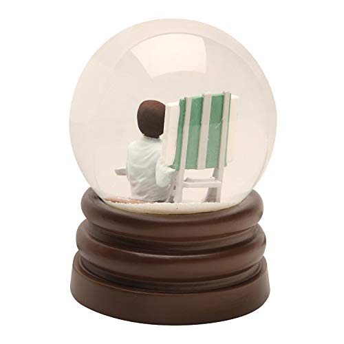 Surreal Entertainment Bob Ross Snow Globe Joy of Painting, Glass & Resin, 5.5 Inch