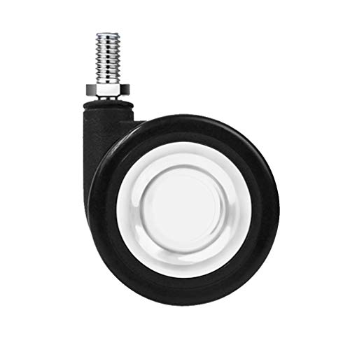 Roulettes Fauteuil de Bureau 10mm / 11mm Parquet Roulettes Pivotantes pour La Chaise Pivotante 60mm Silencieuses Roulettes pour Meubles (M10,1 pz) Cover