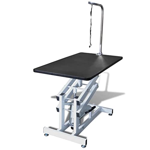 CUMYZO Hydraulic Adjustable Pet Dog Grooming Table with 1 Noose 41.75kg/91.85ib Pet Grooming Supplies