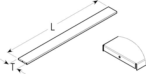 Preisvergleich Produktbild Tegometall Gondelabdeck Juraweiss 1000mm