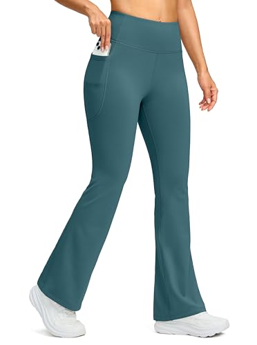 G Gradual Women's Fleece Lined Pants High Waist Winter Thermal Warm Flare Leggings Hiking Yoga Pants Women with Pockets