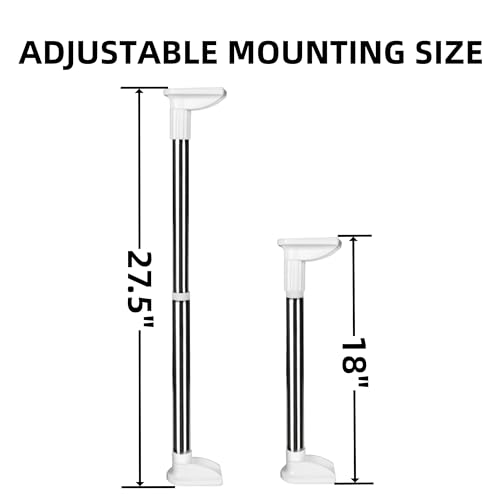 Nbguigdstr 2 Pack Universal Undermount Sink Support Brackets(18-27.5 in),Adjustable Stainless Steel Support Sink Legs,Clips,Pedestal Stand,Sink Repair Supports System Kit for Kitchen & Bathroom - Thumbnail 2