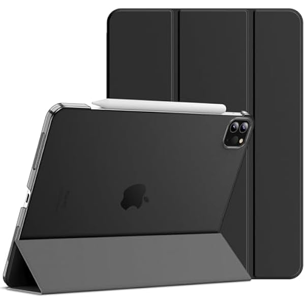 JETech Etui dla iPad Pro 11 Cala, 2022/2021/2020/2018 Model, Obsługuje Ładowanie Pencil, Automatyczne Budzenie/Usypianie (Czarny)