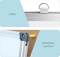 XIWODE Magnetisches Whiteboard 110x80 – Große Magnettafel zum Aufhängen 80 x 110 cm, Silberner Alurahmen, Abwischbare Magnetwand und Stiftablage, Magnetic Tafel für Schule, Haus & Büro – Ansicht 4