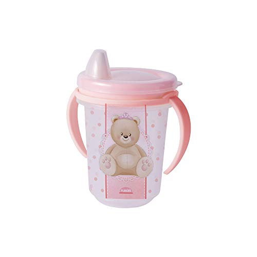 Caneca de Transição 330 ml Ursa, Plasútil, 008217-1830, Rosa