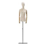 Altura ajustable: la altura del maniquí de vestir se puede ajustar de 150-200 cm, ideal para camisetas y suéteres, mangas largas, este maniquí es perfecto para ti.Vestido de maniquí de mujer con pantalla realista de cuerpo completo.