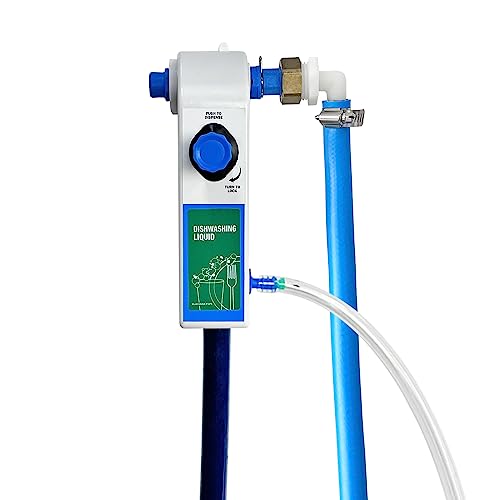 Kitchen Sink Single Proportioner, Push Button Detergent Sanitizer Dispenser with E-Gap, Chemical Mixing System, Precision Chemical Dilution, 8362E