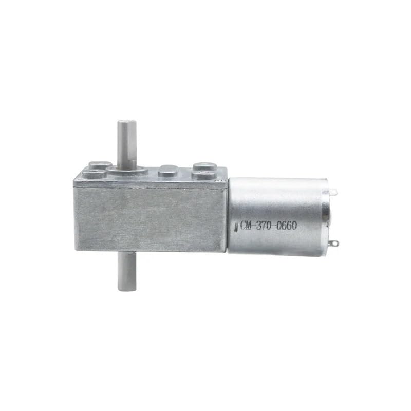 Motor sin fin JGY-370 con alto torque de 45Kg.cm y doble eje de metal 3