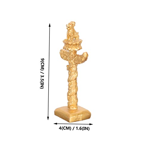 Healeved 4Pcs Huabiao Model Ornament Dining Table Decor Jewelry Accessories Outdoor Decor Marble Pillar Figurine Mini Garden Marble Pillar Chinese Guardian Lion Statue Mini Marble Pillar 3D #TOP6