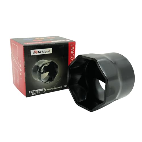 Image of 3-3 /4-Inch 8 Point Wheel Bearing Locknut Socket, 3 /4-Inch Drive, for Axle Nut Socket, Remove and Install Wheel Bearing Nuts, Carbon Steel, Powder-Coated (3-3 /4 inch 8PT, 3 /4 inch Drive)