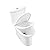 DeerValley DV-1F52676 Horizon White Ceramic Modern Dual Flush Standard One Piece Toilet With Soft Close and Quick Release Toilet Seat
