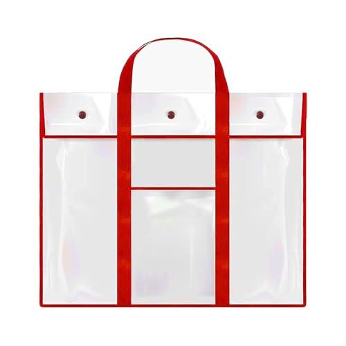 BDHI 1pc 31.5 X 25.5inch Large Poster Storage Bag Art PVC Storage Bag Pocket Waterproof Portfolio Artist Carry Bag for Teachers Classroom(Y297-1)